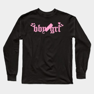 bby grl (pink & white) Long Sleeve T-Shirt